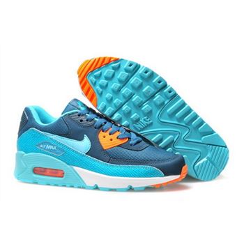 Nike Air Max 90 Mens Shoes Hot On Sale Blue Ky Blue Orange Low Price